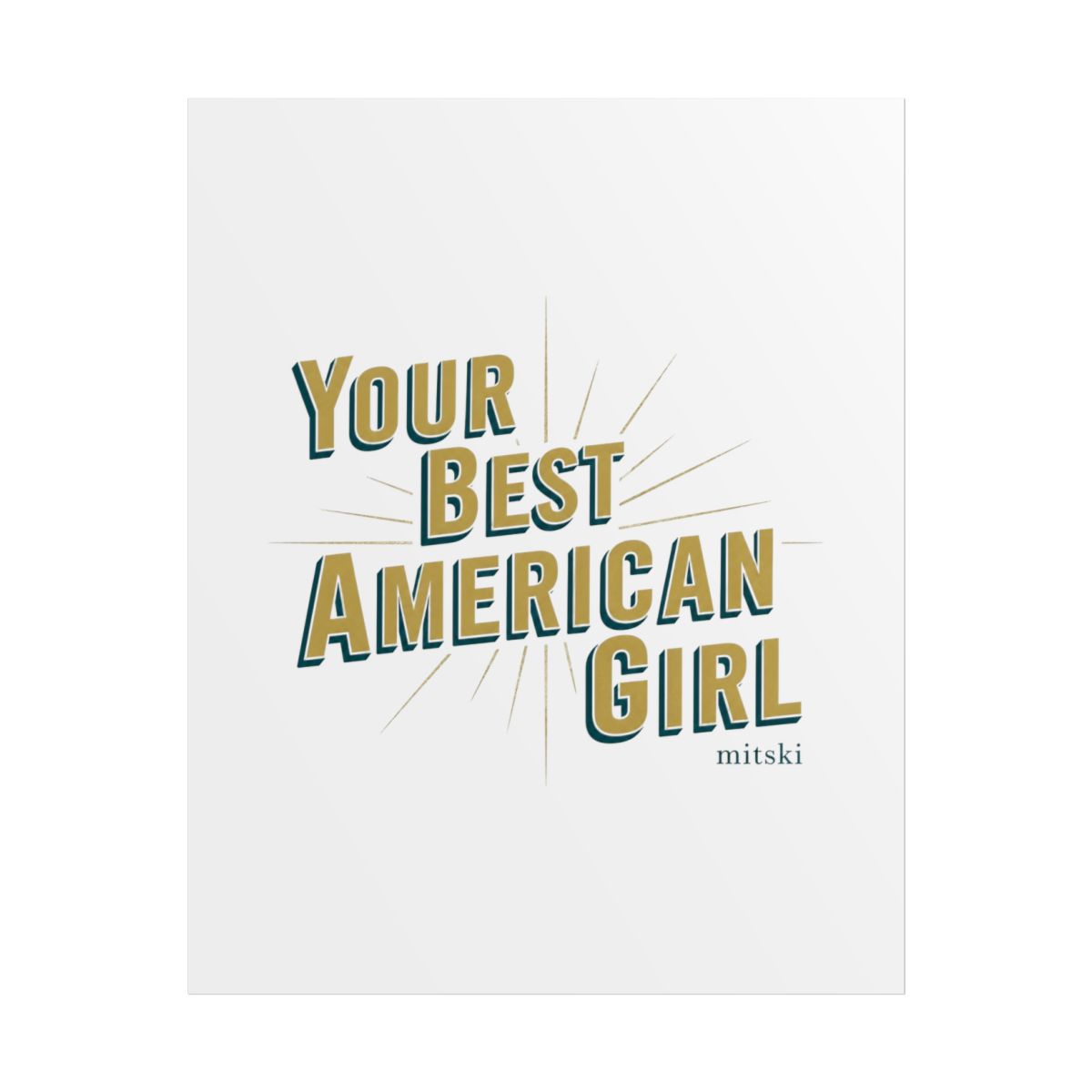 Mitski "Your Best American Girl" Poster - Official Posters & Wall Art merchandise