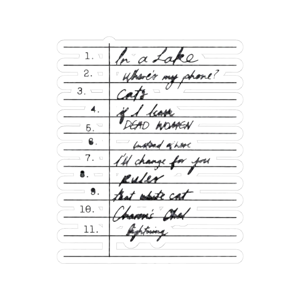 Draft Song - Mitski Sticker - Official stickers merchandise